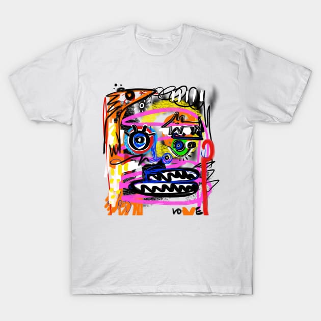 CRAZY FACE T-Shirt by Angel Rivas